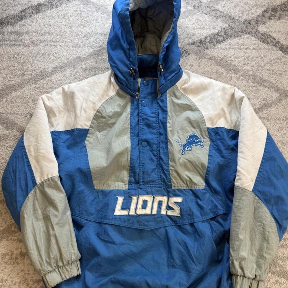 Vintage 90s Starter Detroit Lions Starter Jacket size Medium Lions Starter Parka